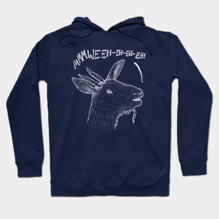 Ghost Goat - chalkboard style, spooky, funny stuff Hoodie